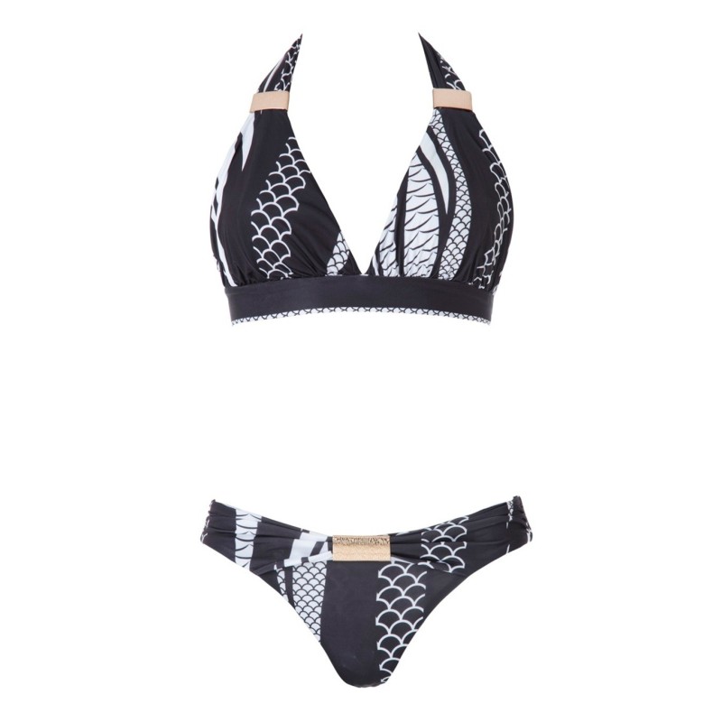 Maillot de Bain 2 pièces à ornements rectangulaires
