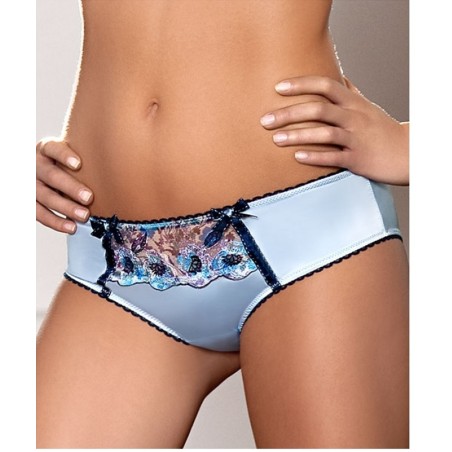 MARCELA Culotte satiné & dentelle brodée