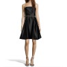 Robe bustier satinée à taille scintillante