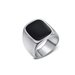Bague chevalière homme acier