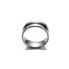 Bague homme acier liseret noir