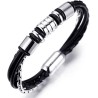 Bracelet homme cuir et acier